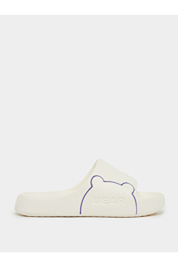 Take Two By Styli Bear Print Open Toe Slides