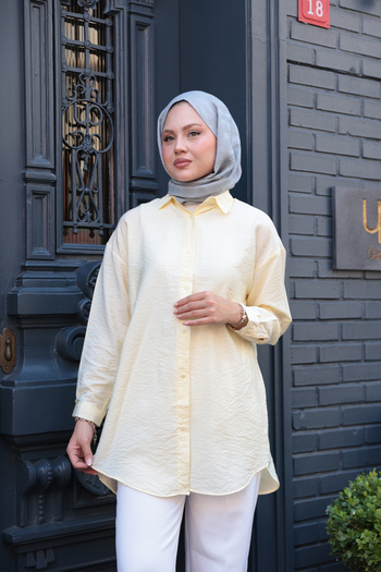 LOCCO Women's Rita Kraş Shirt Yellow
