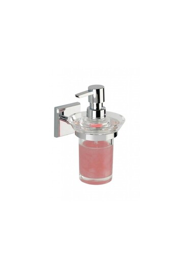 Saban Wall Mounted Liquid Soap Dispenser – Chrome Plated |   Transparent