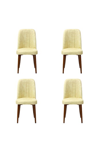 ARTA DOOR Set of 4 Artemis Chairs Brown Legs