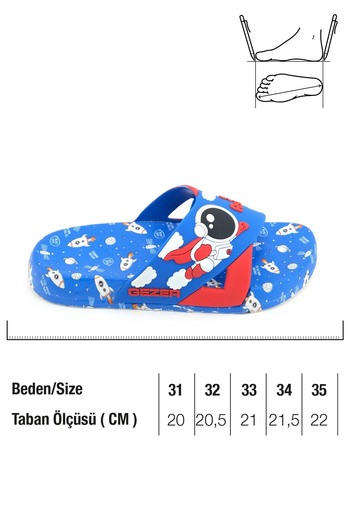 GEZER Boy's Summer Polyurethane Suitable for Wet Floor Home Garden Pool Beach Daily Slippers