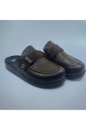 Wingmed Base Removable Strap Orthopedic Men's Slippers Genuine Leather