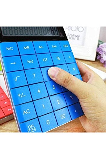 Deli E1589 Calculator, High Quality LCD Display - Blue