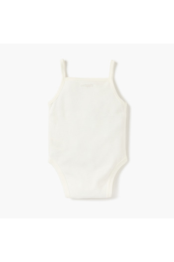 giggles Lace Detail Sleeveless Bodysuit with Snap Button Closure