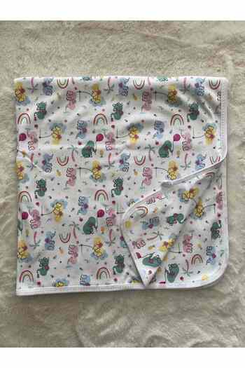 Seçkin Baby Colorful Elephant Patterned Blanket