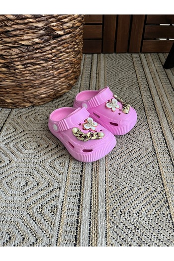 Behtah Kundura Girls Boys Cross Jibbitz Fancy Gift Closed Front Garden Pool Daily Sandals Slippers