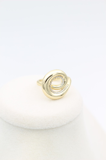 XUPING JEWELRY Style Pearl/Xuping Jewelry Snail Model Zircon Stone Ring