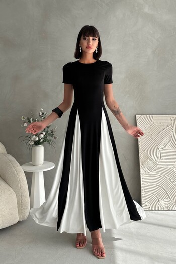 New Now Half Sleeve Piece Sandy Dress