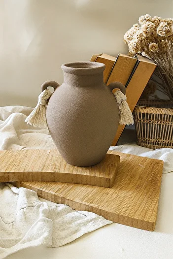 Luthien Σχεδιαστικό κυβικό βάζο με λαβή (18 cm)