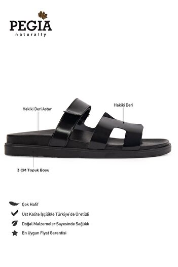 Pegia Men's Banded Patent Leather Slippers 215029