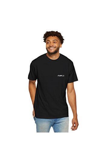 BESSA Men's Angelic Blind Printed Oversize T-Shirt Streetwear 100% Cotton Crew Neck