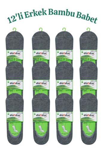 Dündar Men's Bamboo Silicone Perfumed Seamless Ballerina Socks 12 Pack