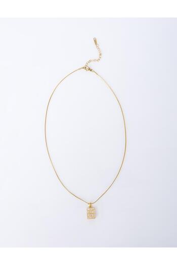 Kayra Shiny Stone Necklace Gold