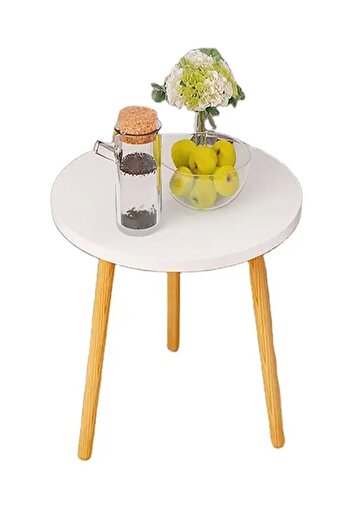 AGD Round Coffee Table Snack Side Table Sofa Home Living Room Office