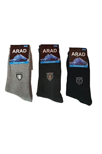 OEM Set 3 flannel men's socks, 80% Cotton, 39-42, Multicolor