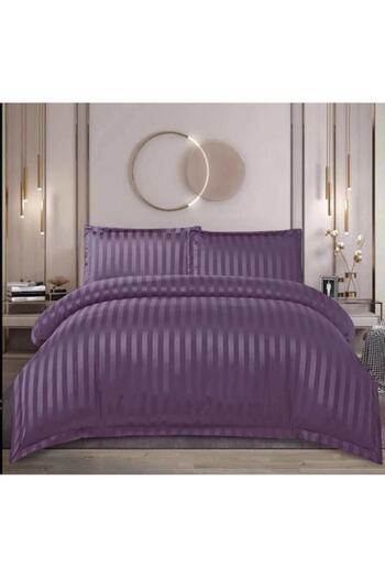 OEM Double Bed Sheet Set, Uni, Damascus, 4 Pieces, 2 Persons, 180X200cm, Purple