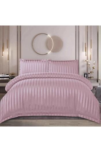 OEM Double Bed Linen Set, Uni, Damask, 4 Pieces, 2 People, 180X200cm, Plum