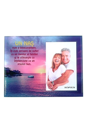 OEM Glass photo frame for 10x15 photos with summer images and godfather dedication, M3, 22x17