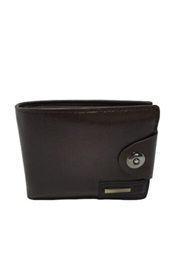 OEM Men's wallet made of artificial leather, brown, 10x13cm