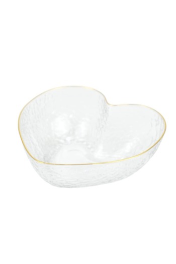 OEM Fructiera din plastic in forma de inima, 18x18.5x6.4 cm, transparent