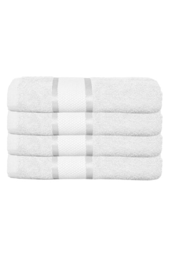 OEM Set 4 Prosoape de Baie, Bumbac, Uni, 400g/m², 70x140cm, Alb