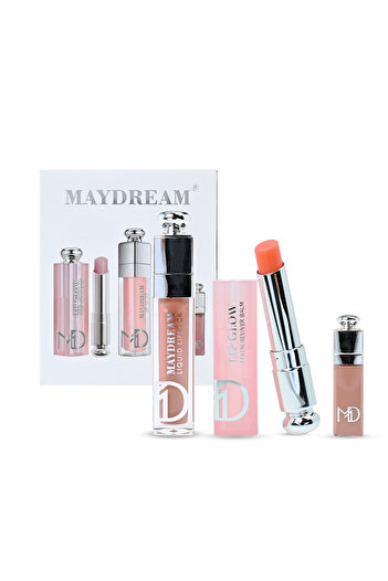 MAYDREAM The Magic Lip Kit Complete Set: Liquid Lipstick, Moisturizer, and Glossy Lipstick