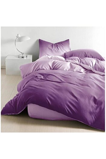 OEM Double bed set, reversible design, gradient, 4 pieces, 2 persons, 180x200cm, cotton satin, pure