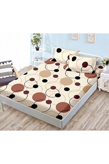 OEM Sheet and pillowcase set, Finet, 3 pieces, double bed, circles, 180x200cm