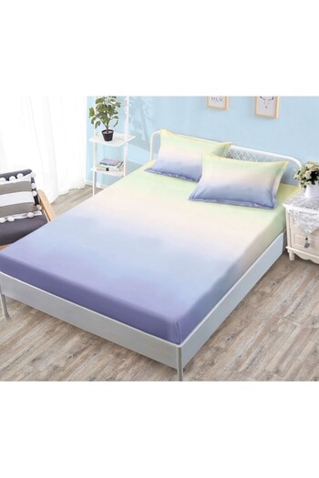 OEM Bed sheet and 2 pillowcases with elastic, Finet, Degrade print, for 2 people, 180x200cm, Lilac