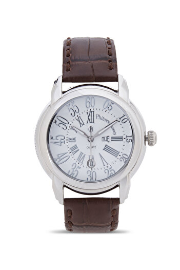 Philippe Moraly Leather Analog Watch L1375WWO