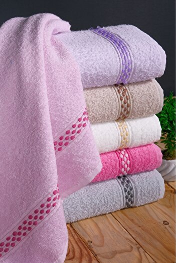 asev tekstil 6Pcs 50X90 cm Hand & Face Towel Set