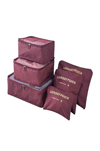 COOYA 6-Pcs Pouch Travel Storage Bag Set,Smooth two-way zippers,Breathable Mesh Tops,Dry & wet separation