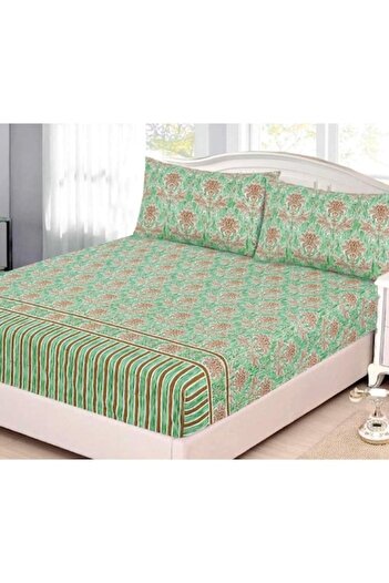OEM Bed Sheet, 2 People, Elastic, 3 Pieces, Modern Pattern, Multicolor, 180x200 cm
