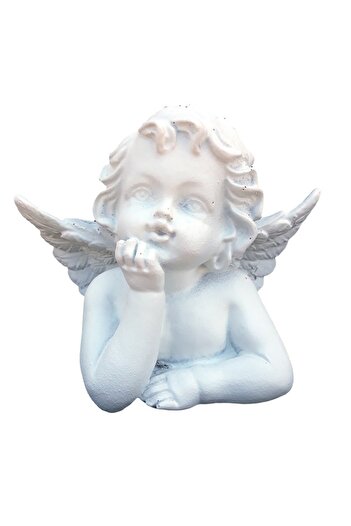 OEM Resin Bust Decoration Representing a Thinking Angel, 13 cm