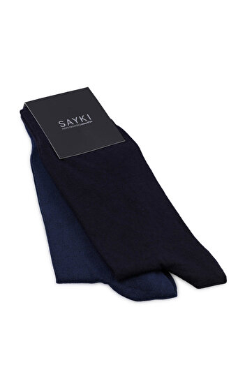 Hatemoğlu Κάλτσες από μπαμπού χωρίς ραφή Navy Blue διπλές