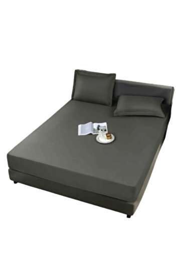 JOJO HOME Waterproof Bed Cover, Jojo Home, 3 pcs, Cotton Terry, 180x200cm, Dark Gray