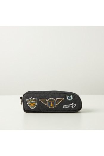 Juniors Applique Detail Pencil Case with Zip Closure
