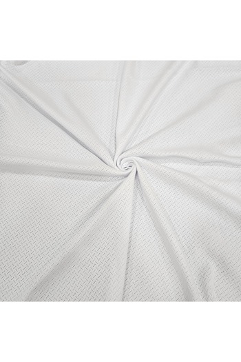 Kaf Kumaş White Perforated Pointelle Rib Fabric |   100% Cotton |   Model-12