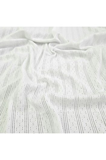 Kaf Kumaş Perforated Pointelle Rib Fabric |   100% Cotton |   Strip Perforated