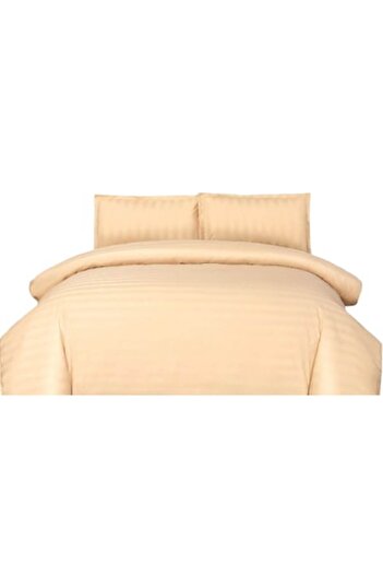 OEM Double Bed Linen with Elastic, Damask, 2 Persons, 180x230 cm, Light Beige