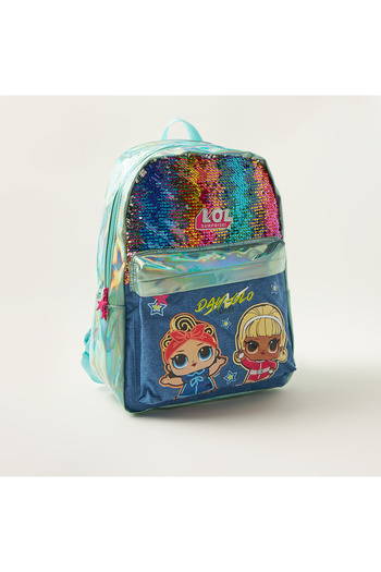 Rainbow Max L.O.L. Surprise! 1-Compartment Backpack with Front Pocket and 2 Side Pockets - 16 inches