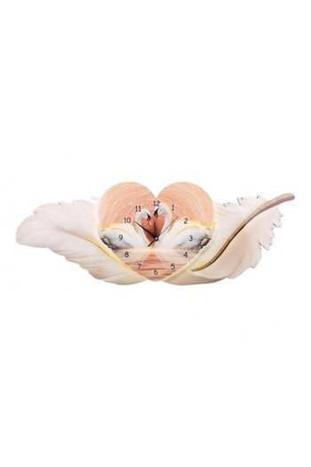 OEM Wall Clock MDF Swans 80x30 cm White Model