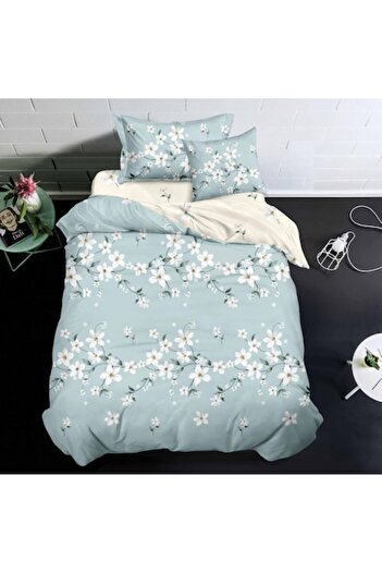 OEM Bed linen set, reversible, fitted sheet, Finet, 1 person, 4 pieces, 140x200cm
