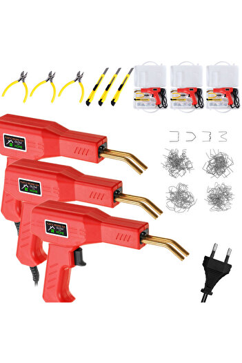 GlowforHome Pack of 3 Plastic Welding Machine Kits, GlowforHome, 600 Reinforcing Staples, 50W Power