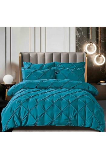 JOJO HOME Bed Linen Set Double, Jojo Home, Uni, Turquoise, 6 Pieces, Finet, 160x200cm