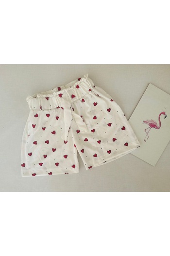 SANTRALBEBE Girl's Milan Fabric Printed Shorts