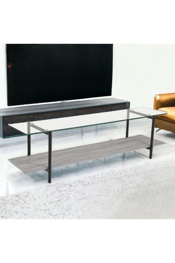 DEC4 Plasma table made of wood with glass
