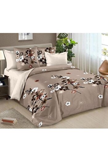 Pucioasa Double bed linen, Pucioasa, Finet, 6 pieces, 2 persons, Flowering Twigs print, 245x250cm,