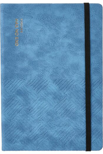 Deli EN123L BL A5 70gsm Leather Cover 80 Sheets Notebook