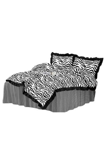 OEM Double bed linen set, fitted sheet, Finet, 4 pieces, undyed, 200x230cm, Tig